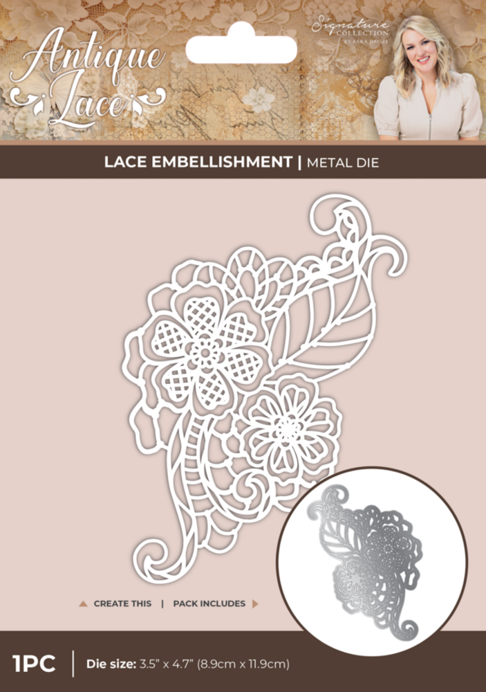 Crafter's Companion Antique Lace Dies Lace Embellishment (SS-AL-MD-LAEMB)