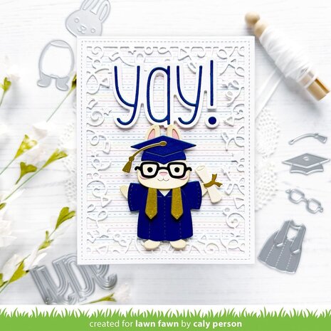 Lawn Fawn Build-A-Critter Graduation Accessories Dies (LF4088)