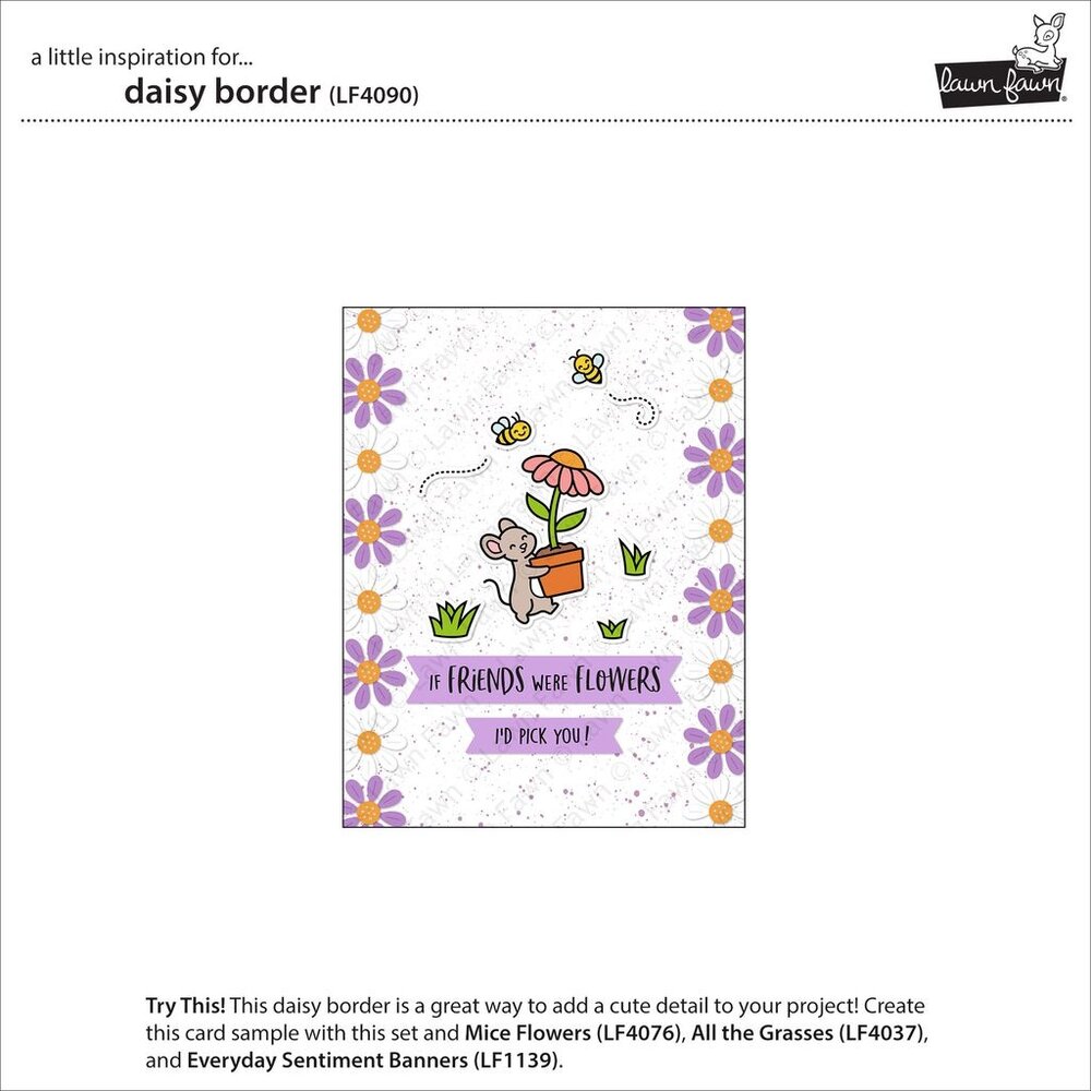 Lawn Fawn Daisy Border Dies (LF4090)