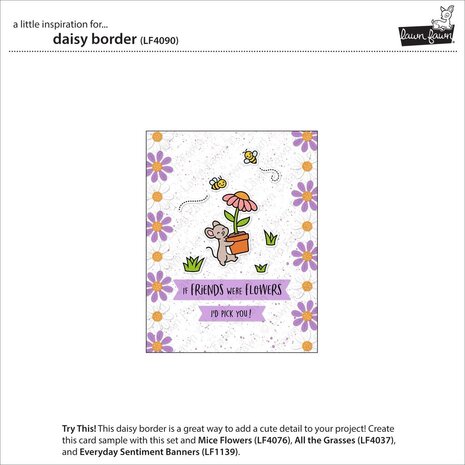 Lawn Fawn Daisy Border Dies (LF4090)