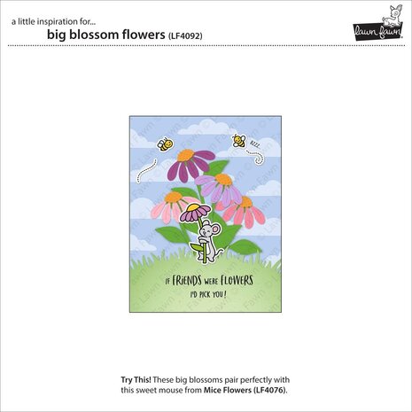 Lawn Fawn Big Blossom Flowers Dies (LF4092)