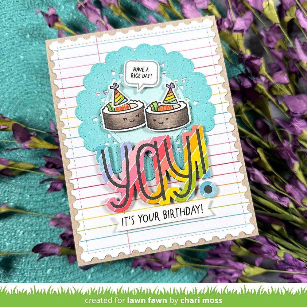 Lawn Fawn Giant Outlined Yay Dies (LF4093)