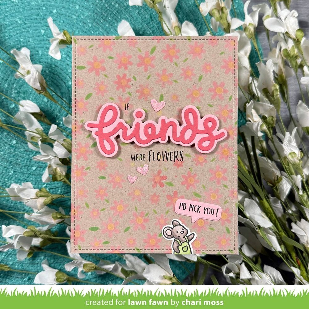 Lawn Fawn Scripty Friends Outline Add-On Dies (LF4094)