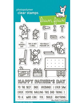 Lawn Fawn Mice Tools Clear Stamps (LF4065)