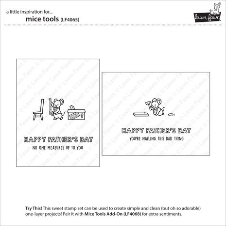 Lawn Fawn Mice Tools Clear Stamps (LF4065)