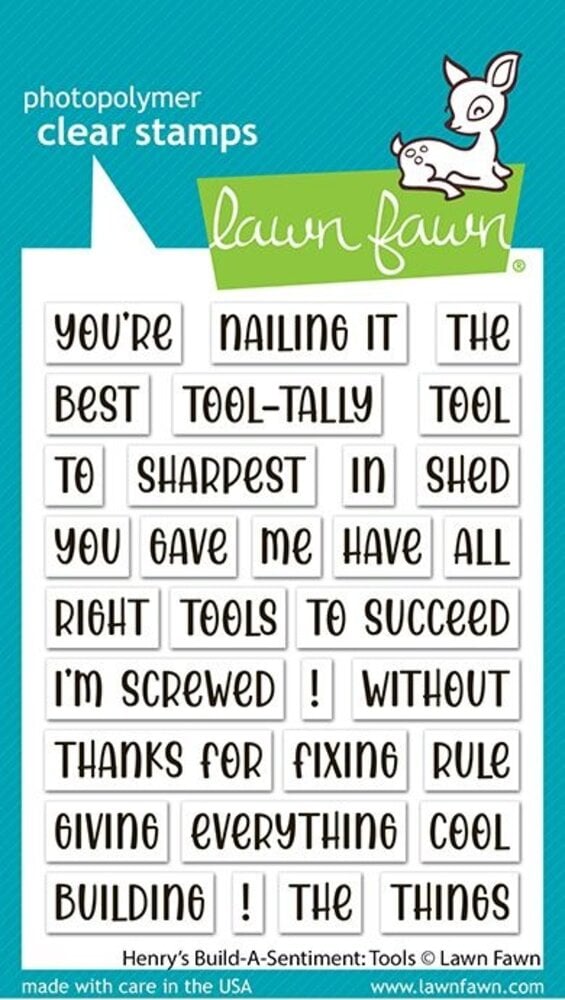 Lawn Fawn Henry'S Build-A-Sentiment Tools Clear Stamps (LF4071)