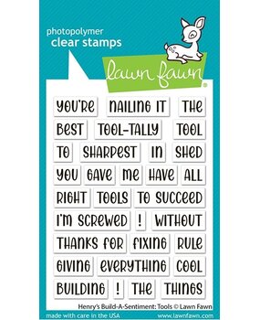 Lawn Fawn Henry'S Build-A-Sentiment Tools Clear Stamps (LF4071)
