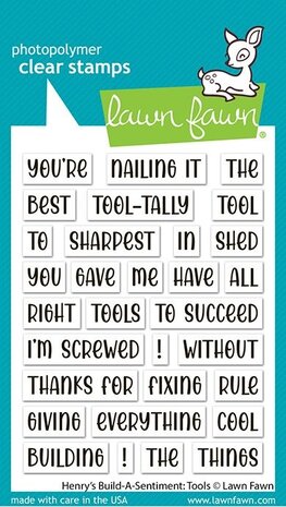 Lawn Fawn Henry'S Build-A-Sentiment Tools Clear Stamps (LF4071)