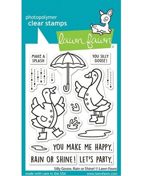 Lawn Fawn Silly Goose, Rain Or Shine! Clear Stamps (LF4072)