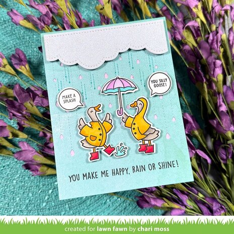 Lawn Fawn Silly Goose, Rain Or Shine! Clear Stamps (LF4072)