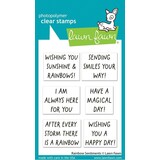 Lawn Fawn Rainbow Sentiments Clear Stamps (LF4075)