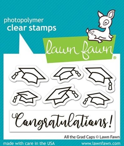 Lawn Fawn All The Grad Caps Clear Stamps (LF4079)