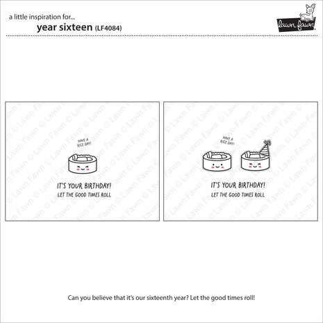 Lawn Fawn Year Sixteen Clear Stamps (LF4084)