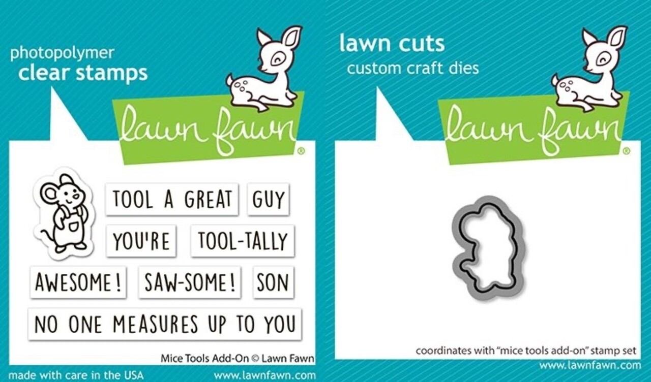 Lawn Fawn Mice Tools Add-On Stamp & Die DUO (LF4069)