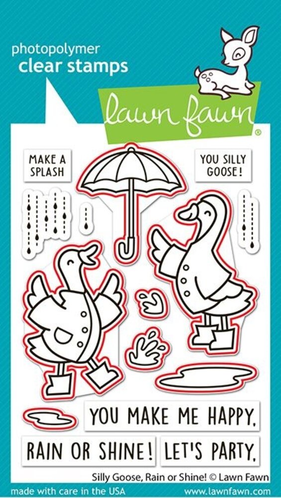 Lawn Fawn Silly Goose, Rain Or Shine! Stamp & Die DUO (LF4073)