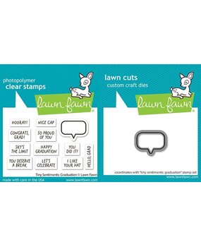 Lawn Fawn Tiny Sentiments Graduation Stamp & Die DUO (LF4083)