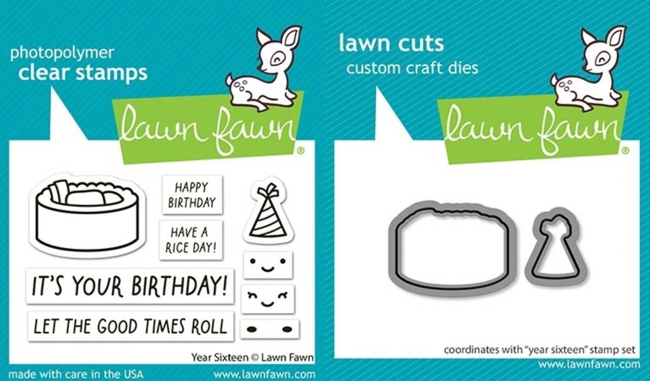 Lawn Fawn Year Sixteen Stamp & Die DUO (LF4085)