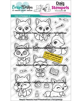 Carlijn Design Stempels Beautiful Foxes (CDST-0171)