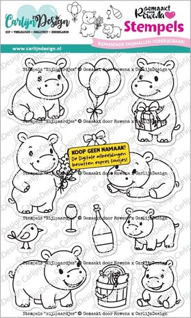 Carlijn Design Stempels Nijlpaardjes (CDST-0173)