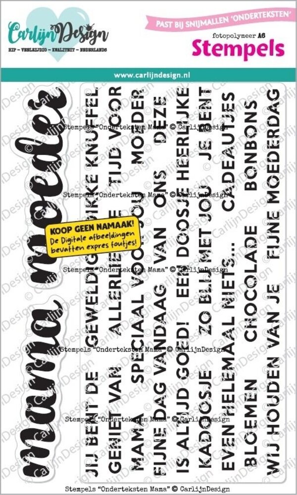 Carlijn Design Stempels Onderteksten voor Mama (CDST-0174)