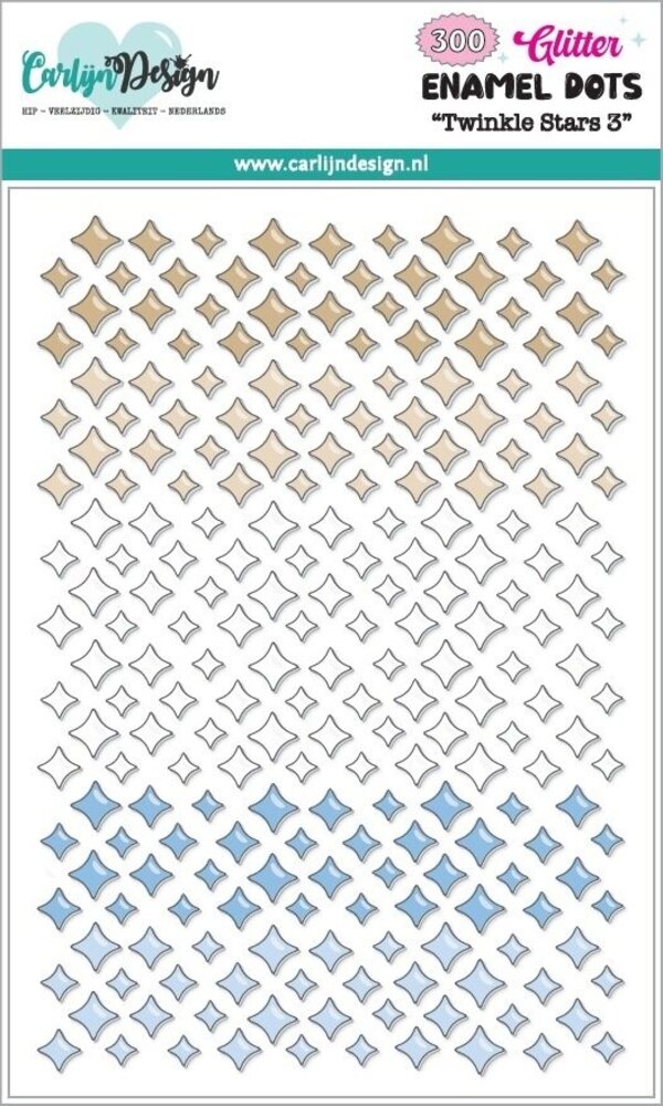 Carlijn Design Glitter Enamel Dots Twinkle Stars 3 (CDED-0017)