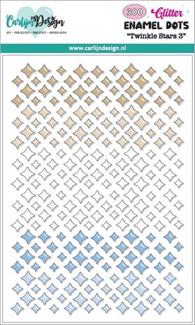 Carlijn Design Glitter Enamel Dots Twinkle Stars 3 (CDED-0017)
