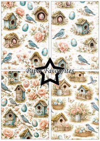 Paper Favourites Bird House A5 Paper Pack (PFA217)