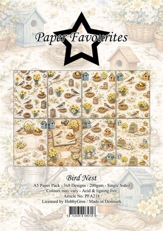 Paper Favourites Bird Nest A5 Paper Pack (PFA218)