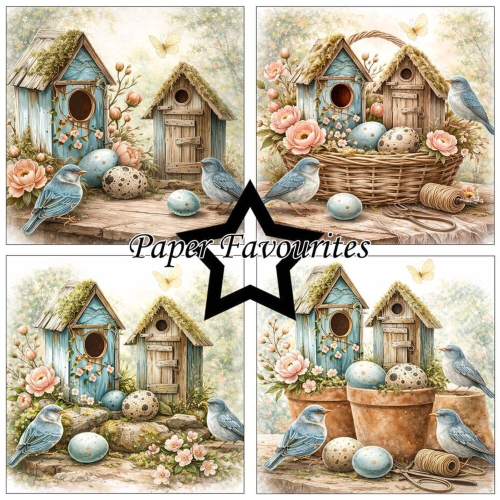 Paper Favourites Bird House 6x6 Inch Paper Pack (PF576)