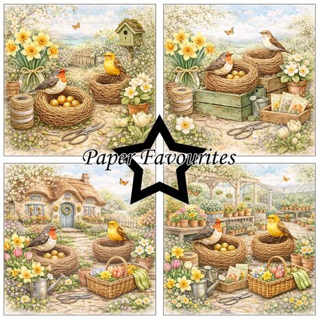 Paper Favourites Bird Nest 6x6 Inch Paper Pack (PF577)