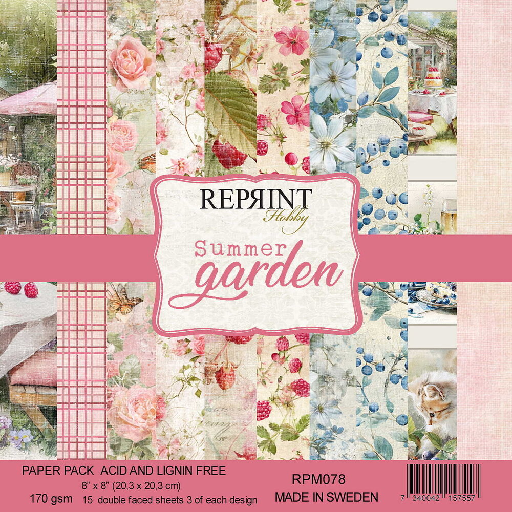 Reprint PRE-ORDER Summer Garden 8x8 Inch Paper Pack (RPM078)