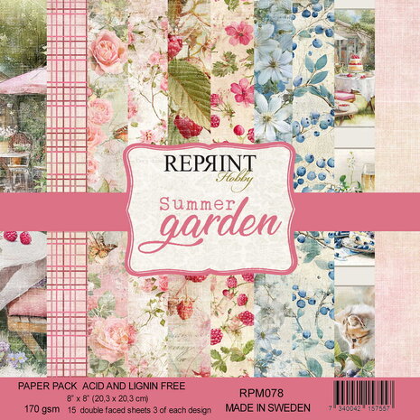 Reprint PRE-ORDER Summer Garden 8x8 Inch Paper Pack (RPM078)