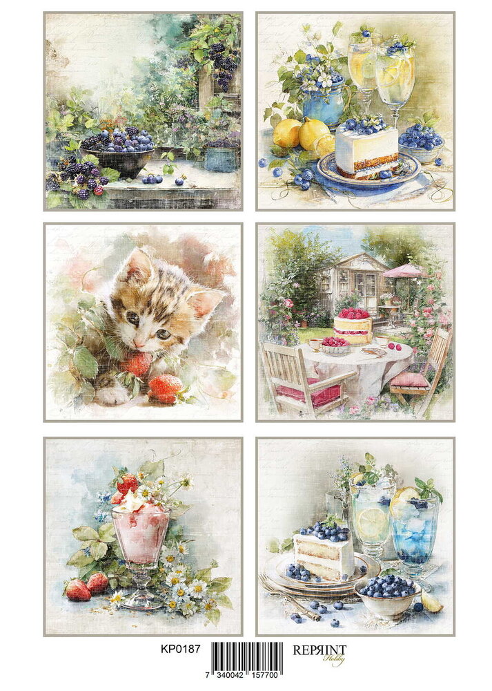 Reprint PRE-ORDER Summer Garden A4 Cutouts (KPA4122)