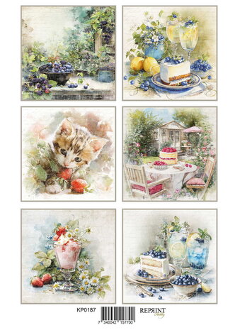 Reprint PRE-ORDER Summer Garden A4 Cutouts (KPA4122)