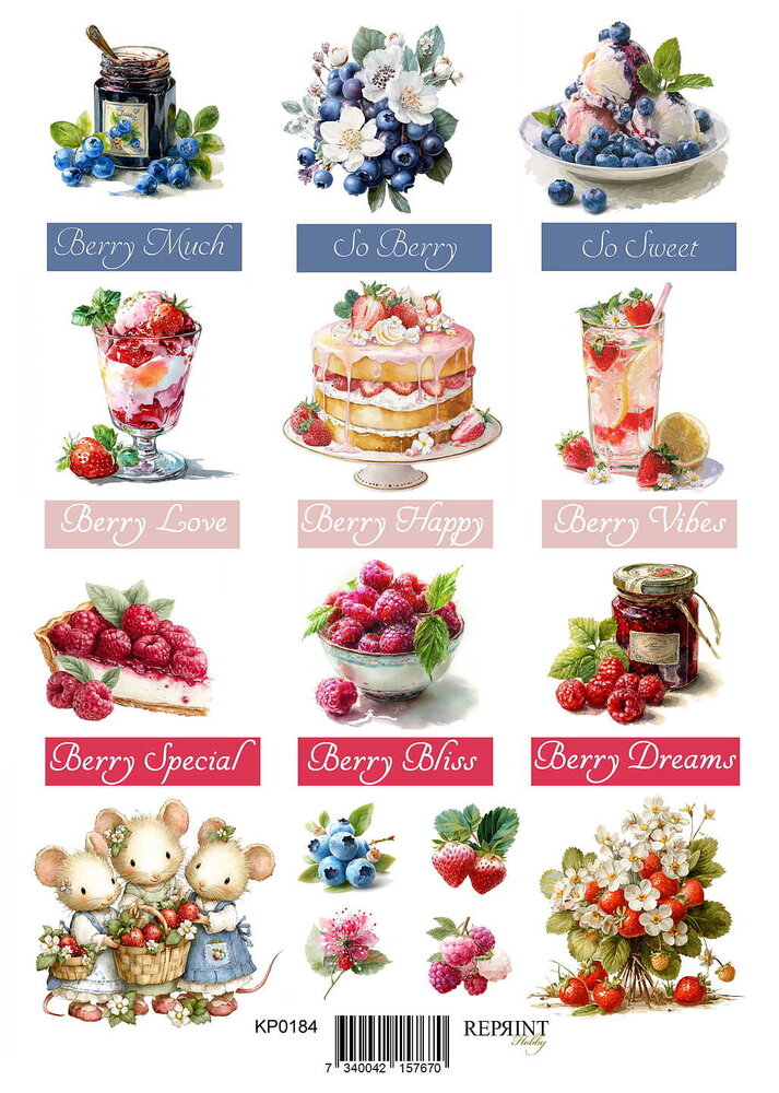 Reprint PRE-ORDER Summer Garden A4 Cutouts (KPA4122)