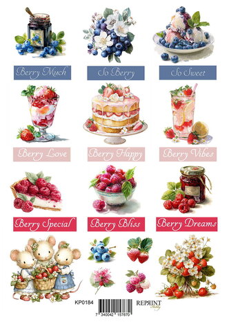 Reprint PRE-ORDER Summer Garden A4 Cutouts (KPA4122)