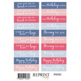 Reprint Summer Garden Stickers Text (RS050)