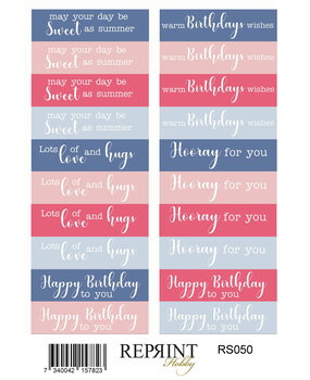 Reprint Summer Garden Stickers Text (RS050)