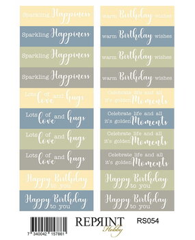 Reprint Summer Meadow Stickers Text (RS054)