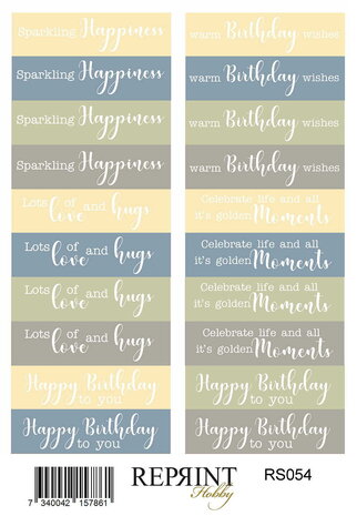 Reprint Summer Meadow Stickers Text (RS054) Reprint Summer Meadow Stickers Text (RS054)