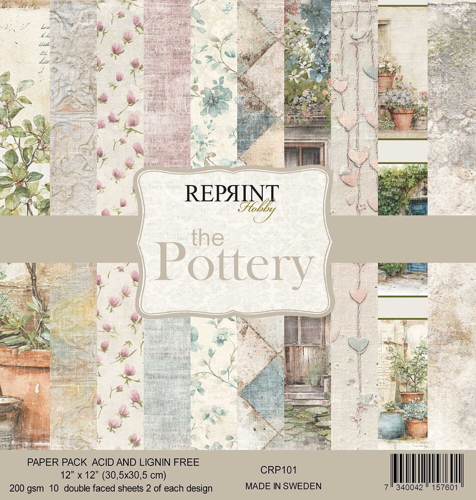 Reprint The Pottery 12x12 Inch Paper Pack (CRP101) Reprint The Pottery 12x12 Inch Paper Pack (CRP101)