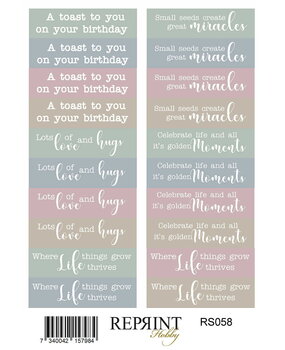 Reprint The Pottery Stickers Text (RS058)