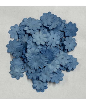 Reprint Paper Flowers Dusty Blue (FL014)