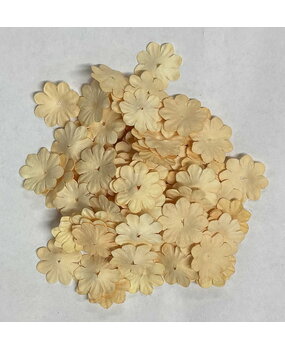 Reprint Paper Flowers Creme (FL016)