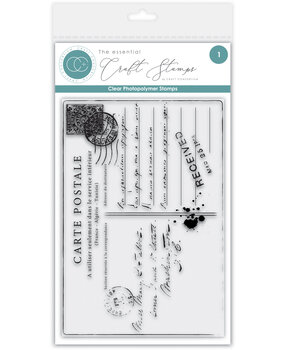 Craft Consortium PRE-ORDER The Collector Clear Stamp Old Postcard (CCESTMP017)