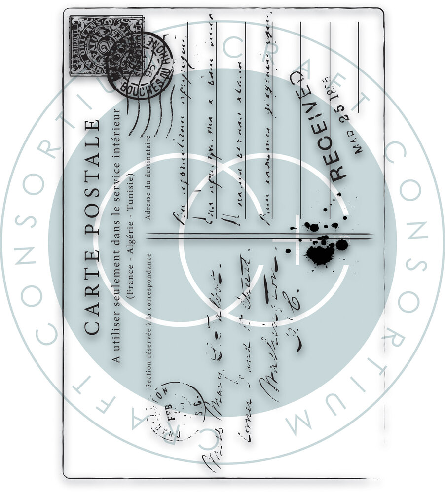 Craft Consortium PRE-ORDER The Collector Clear Stamp Old Postcard (CCESTMP017)