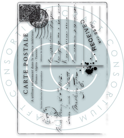 Craft Consortium PRE-ORDER The Collector Clear Stamp Old Postcard (CCESTMP017)