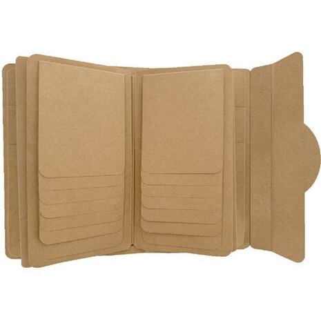 Graphic 45 PRE-ORDER Travel Album with Inserts Waterfall Folder & Journaling Notebooks Kraft (4503216)