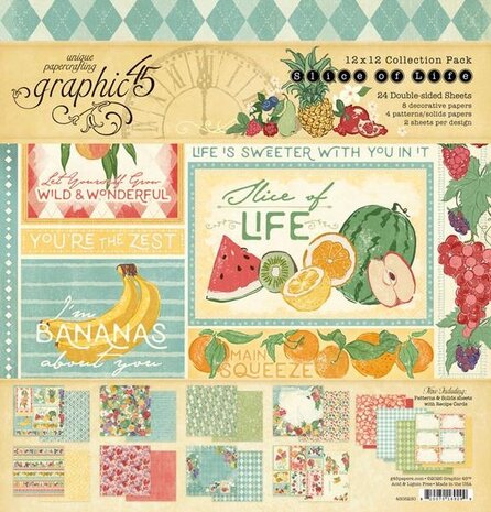 Graphic 45 PRE-ORDER Slice of Life 12x12 Inch Collection Pack (4503230)