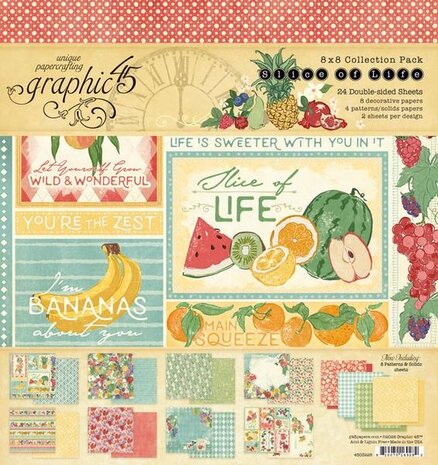 Graphic 45 PRE-ORDER Slice of Life 8x8 Inch Collection Pack (4503229)